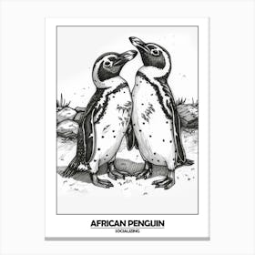 Penguin Socializing Poster 1 Canvas Print