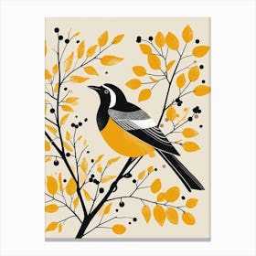Yellow Magpie 4 Canvas Print
