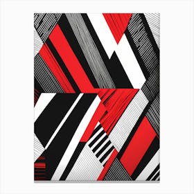 Abstract Black And Red vector art Canvas Print