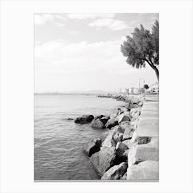 Antibes, France, Mediterranean Black And White Photography Analogue 2 Canvas Print