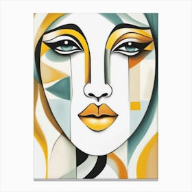 Abstract Of A Woman'S Face Canvas Print