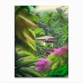 Dominical Costa Rica Soft Colours Tropical Destination Canvas Print