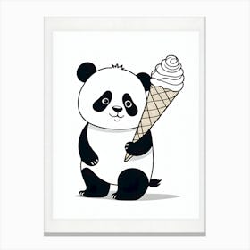 Panda Ice Cream Canvas Print