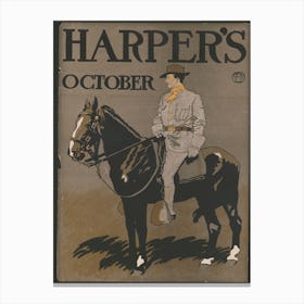 Man Riding Horse (1898), Edward Penfield Canvas Print