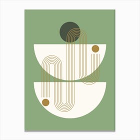 Mid Century In Sage Green Canvas Print