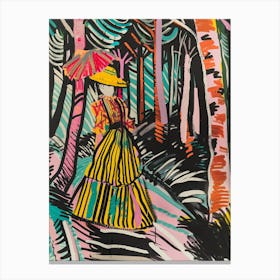 Woman In The Woods Canvas Print