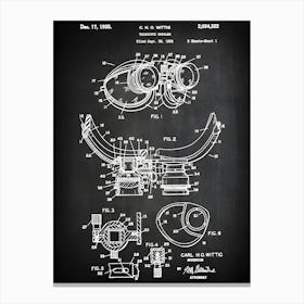 Telescope Goggles Patent Print Astronomy Decor Space Art Welding Poster Telescope Wall Art Welding Googles Steampunk Cs3221 Canvas Print