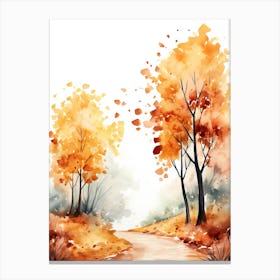 Cute Autumn Fall Scene 66 Canvas Print