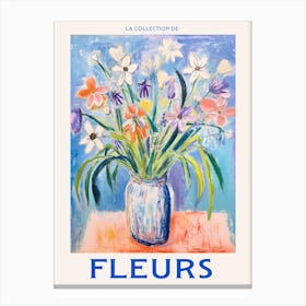 French Flower Poster Bluebell Canvas Print
