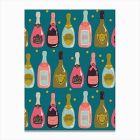 Champagne Rows Canvas Print