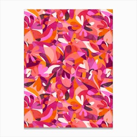 Abstract Flowers - Fireside Canvas Print
