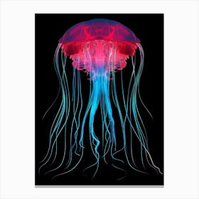 Sea Nettle Jellyfish Neon 8 Canvas Print