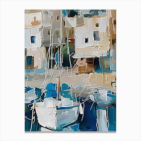 Boats In The Harbor 3 Canvas Print