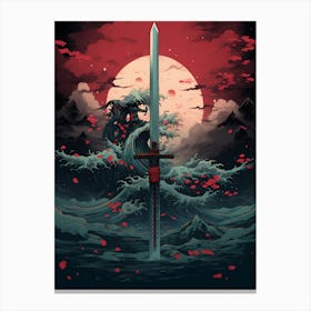 Sword In The Water 1 Canvas Print