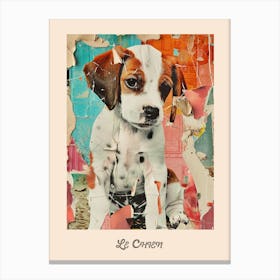 Le Chien Vintage Poster 2 Canvas Print