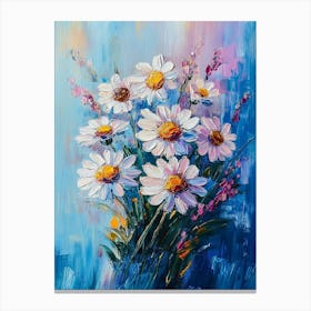 Oil Painting Daisy Flowers 2 Canvas Print