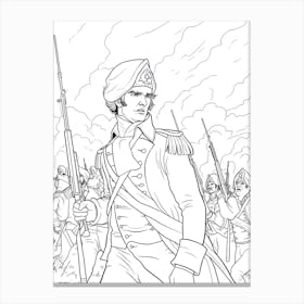 Line Art Inspired By The Third Of May 1808 6 Canvas Print