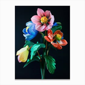 Bright Inflatable Flowers Hellebore 2 Canvas Print
