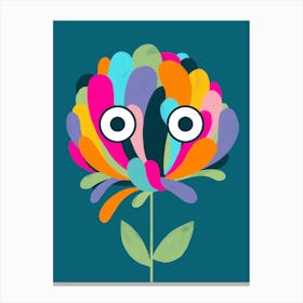 Curious Colorful Flower Canvas Print