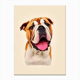 Bulldog Illustration dog Canvas Print