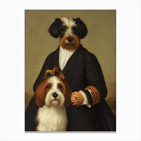Sealyham Terrier 2 Renaissance Portrait Oil Painting Canvas Print