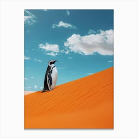 Penguin In The Desert 14 Canvas Print