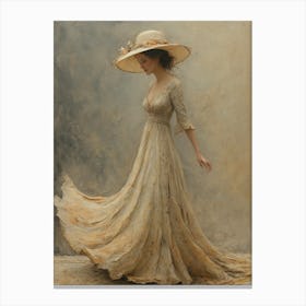 Woman In A Dress 3 Canvas Print