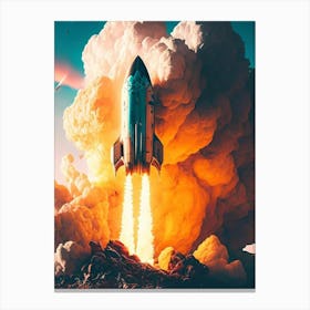 Spaceship Launch Canvas Print