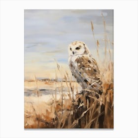Bird Painting Snowy Owl 2 Canvas Print