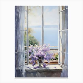 Lilacs In The Window Canvas Print