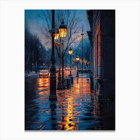 Night On The Street Canvas Print