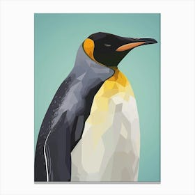 Emperor Penguin King George Island Minimalist Illustration 2 Canvas Print