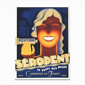 Toothpaste Vintage Advertisement Poster Canvas Print