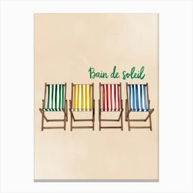 Beach Chairs Canvas Print