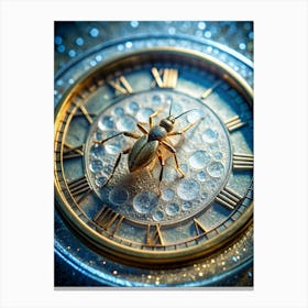 A Clock Face Frozen In Time Captured From The Per Canvas Print