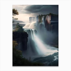 Niagara Falls Of The South, United States Realistic Photograph (3) Canvas Print