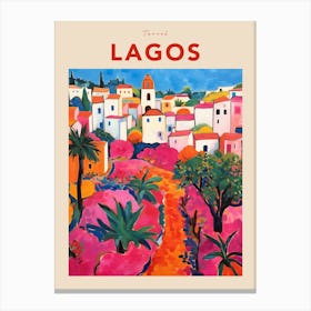 Lagos Portugal 2 Fauvist Travel Poster Canvas Print