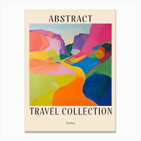Abstract Travel Collection Poster Austria 3 Canvas Print