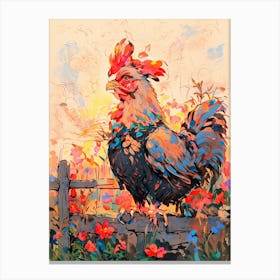 Rooster Painting Canvas Print