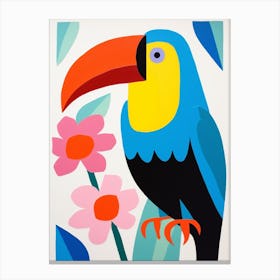 Colourful Kids Animal Art Toucan 5 Canvas Print