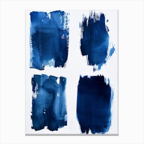Blue Watercolor Brush Strokes Canvas Print