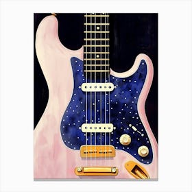 Pink Guitar Canvas Print