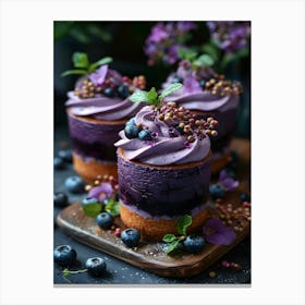Blueberry Cupcakes 2 Canvas Print