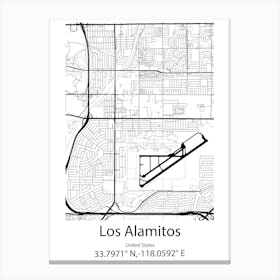 Los Alamitos,United States Minimalist Map Canvas Print