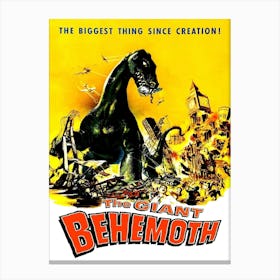 The Giant Behemoth, Horror Movie Poster Canvas Print