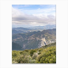 Greek Mountain Scenery Canvas Print