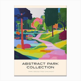 Abstract Park Collection Poster Parc Des Buttes Chaumont Paris 7 Canvas Print