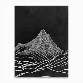 Stob Binnein Mountain Line Drawing 4 Canvas Print