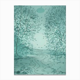 Lone Tree In The Forest Canvas Print