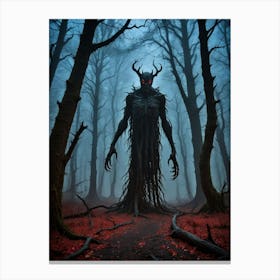 DARK Creature in The Spooky Woods Canvas Print